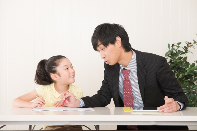 家庭教師と女の子